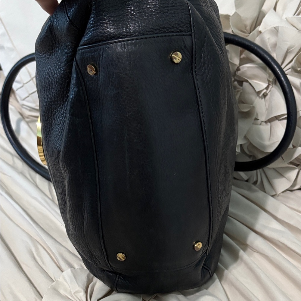 Tory Burch Black Leather Handbag satchel - Picture 7 of 12